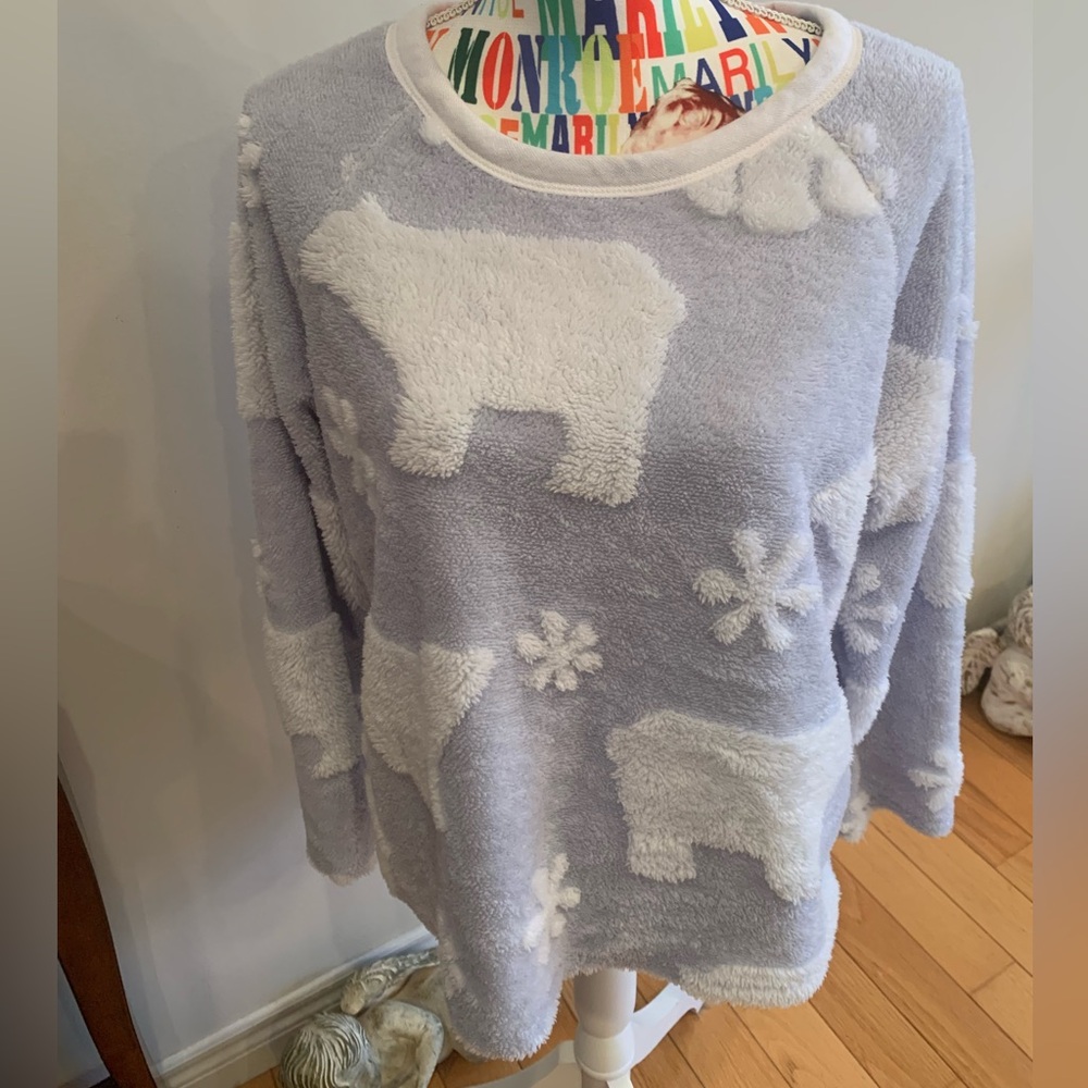 Chelsea & Theodore Light Blue Polar Bear Sweater